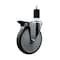 Service Caster 6'' Thermoplastic Rubber Swivel 1-1/2'' Expanding Stem Caster with Brake SCC-EX20S614-TPRB-PLB-112 - alternate 1